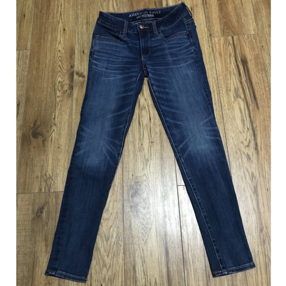 American Eagle Blue Jeans Size 0 Super Stretch